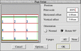 ['Page Setup' dialogue]